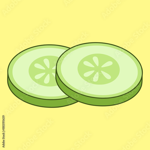 Fresh lime slices flat design vector illustration
