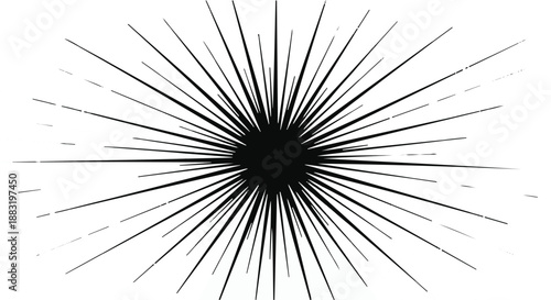 Abstract burst of energy radiating outwards from a dark center