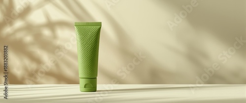 Textures featured on a green sunblock