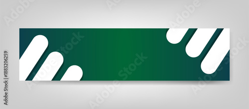 Modern Green Gradient Horizontal Banner Background