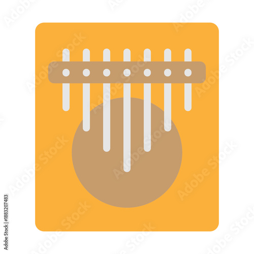 Kalimba Vector Flat Icon Design