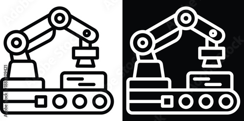 assembly Two-tone version in black and white background