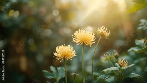 Blooming luffa flowers with golden hues offer a gentle natural backdrop suitable for floral or seasonal design projects
