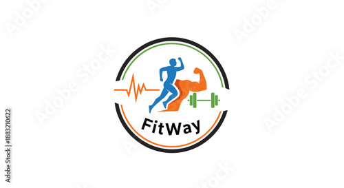 FitWay Logo with Running Man Silhouette.