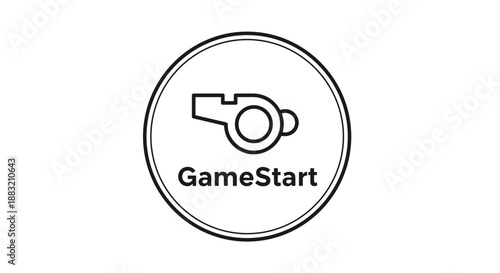 GameStart Logo with Whistle Icon Inside Circle.