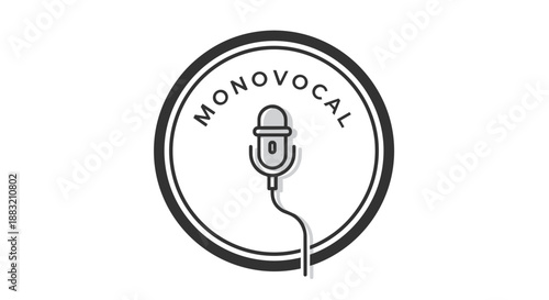 Monovocal Microphone Icon.