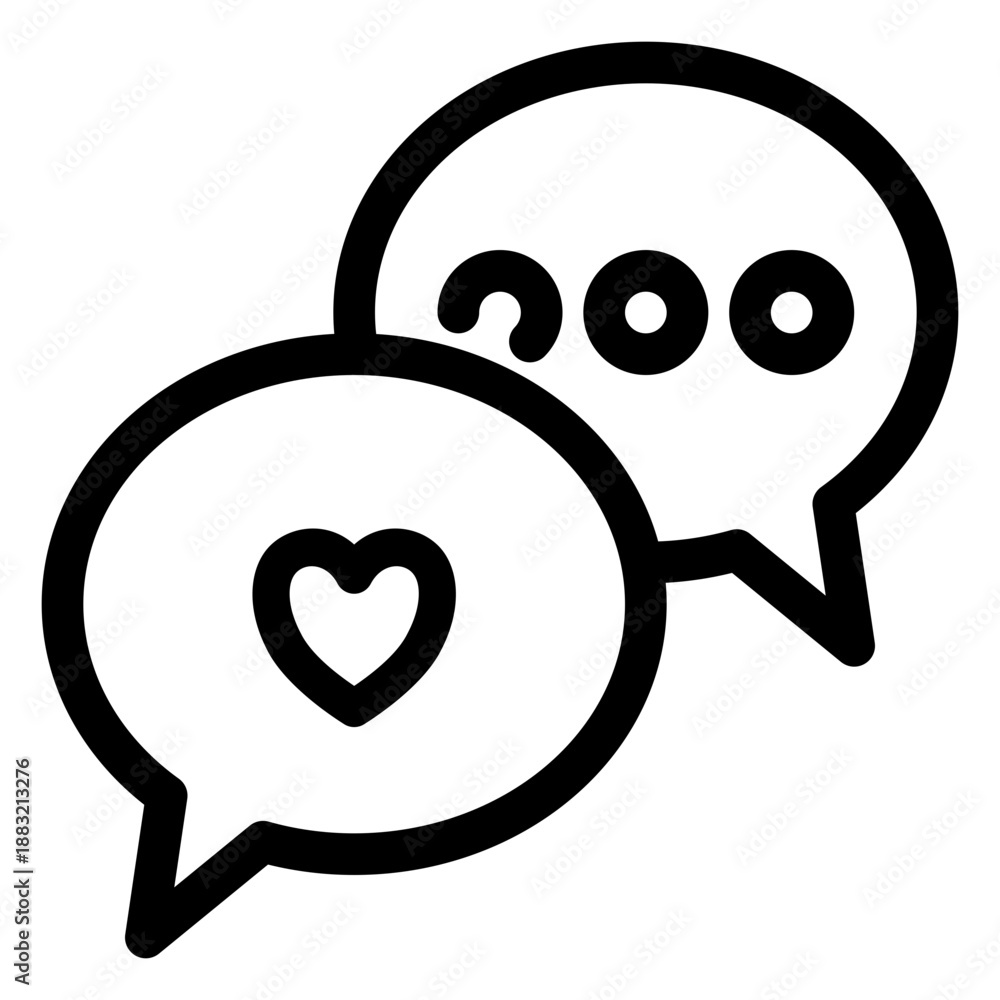 Obraz premium Chat Conversation Love Message Icon
