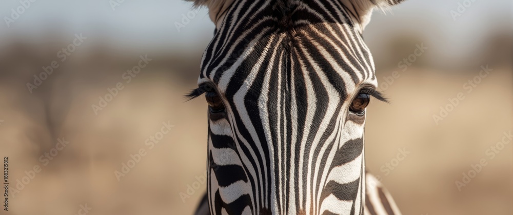 Naklejka premium Grevy zebra in a Dark close-up shot