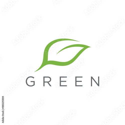 creative letter G green leaves logo design inspiration