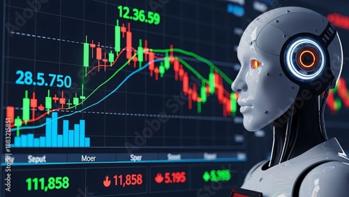 Wallpaper Mural Advanced ai analyzing financial market trends with precision Torontodigital.ca