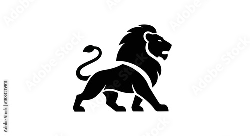 Majestic Lion Silhouette Vector Illustration for Logo and Branding