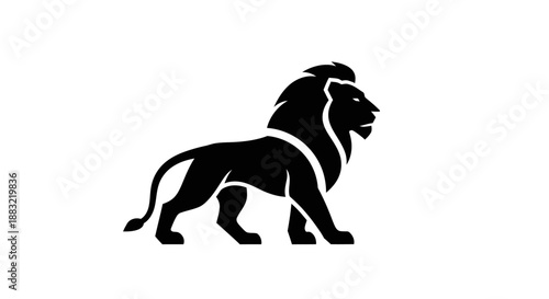 Majestic Lion Silhouette Vector Illustration for Logo and Branding