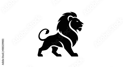 Majestic Lion Silhouette Vector Illustration for Logo and Branding