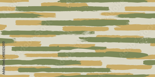 Urban abstract vector seamless pattern with hand drawn brush strokes.Minimal abstract wavy background in earth tone colors for web and branding . Dry Brush Stroke . Straight brush line . Vector