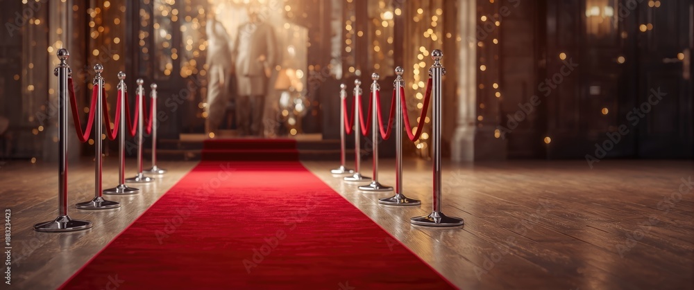 Fototapeta premium Event barrier rope for red carpet