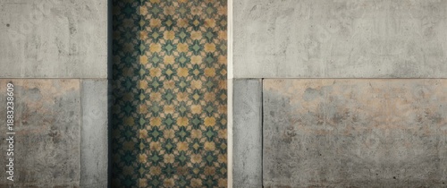 Decorative wall texture with vibrant cement finish
