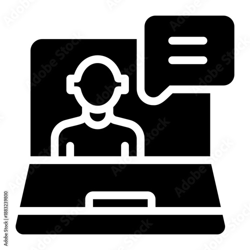 online consulting glyph icon