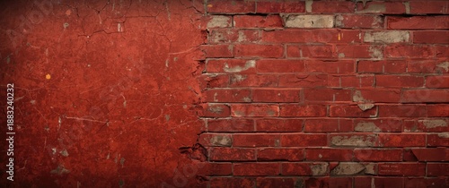 Red brick wall surface texture
