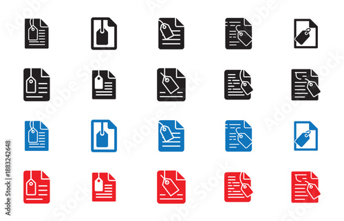 Sale price tag icon collection illustration eps 10