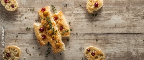 Delicious focaccia bread sl...