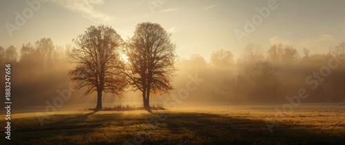 Misty Dawn as Fall's Warm C...