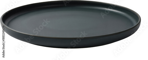 Dark Gray Plate dish tableware kitchen isolated on a transparent background