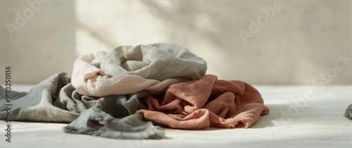 Background of linen fabric ...