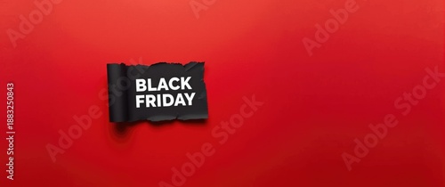 Black Friday text on a red ...