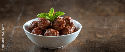 Beef Meat Balls in a White ...
