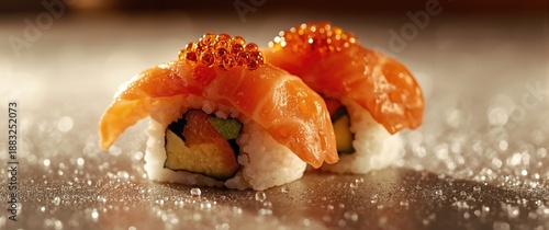 Ikura Gunkan Maki with Salm...