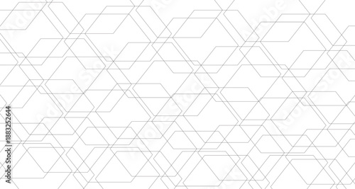 Minimalist Abstract Geometric Hexagonal Line Pattern Background