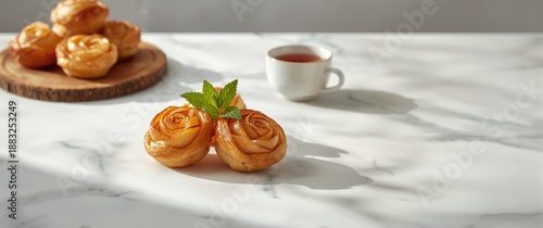 White table setting featuri...
