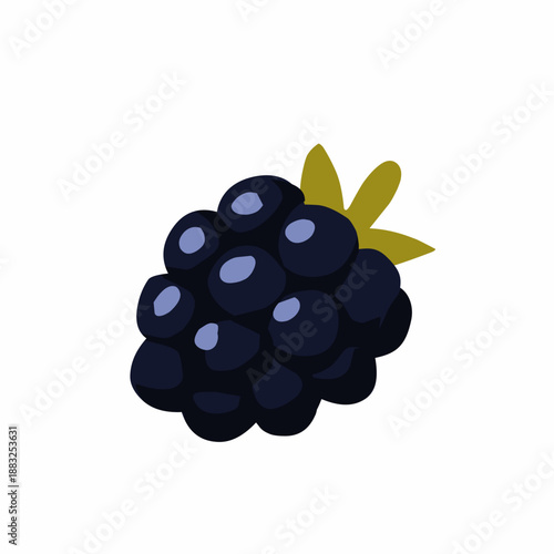 Blueberries in Flat Vector Style for Healthy Food Design