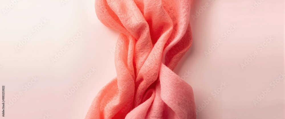 Fototapeta premium Surface of pink felt fabric featuring an abstract textured background