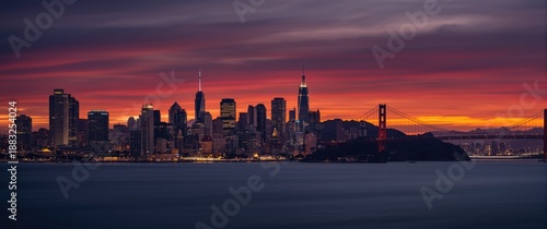 San Francisco skyline bathe...