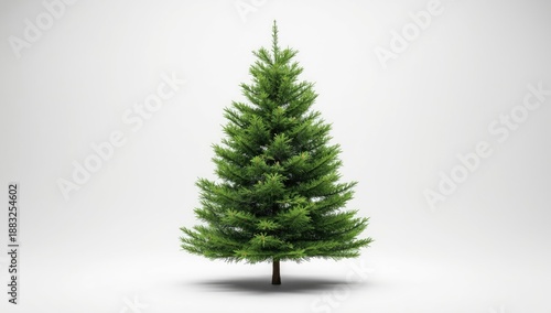 Single green fir branch on ...