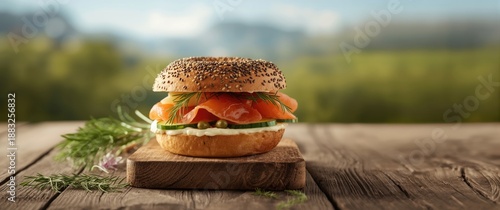 Smoked salmon and cream che...