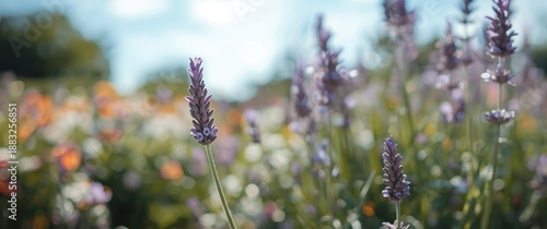 Selective focus on lavender...