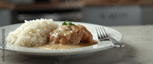 Creamy White Sauce Pork ser...