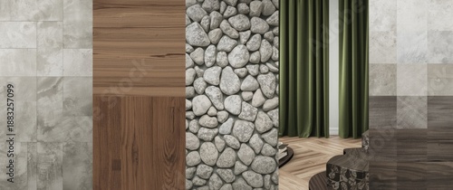Samples of interior materia...