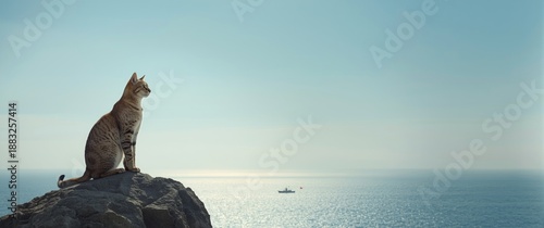 Feline on a rocky surface