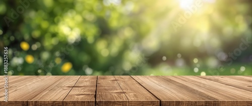 Perspective shot of wood wi...