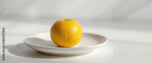 Plate with Bergamot fruit s...