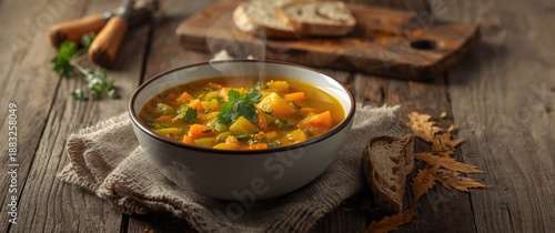 Vegetable soup made at home...