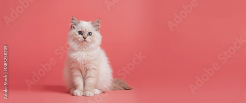Cute Sacred Birman kitten w...