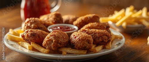 Delicious crispy fried chic...
