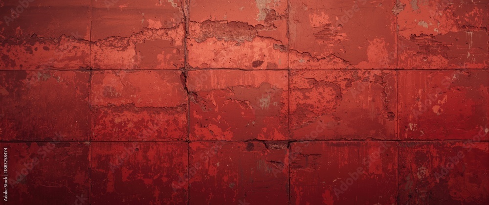 Obraz premium Pattern on a consistent red wall