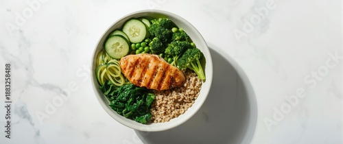 Healthy Buddha bowl meal wi...