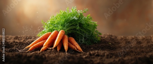 Detailed shot of carrots bu...