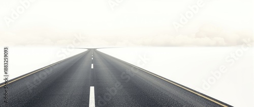 Straight road 3D illustrati...
